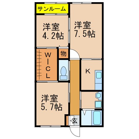 フルールの物件間取画像